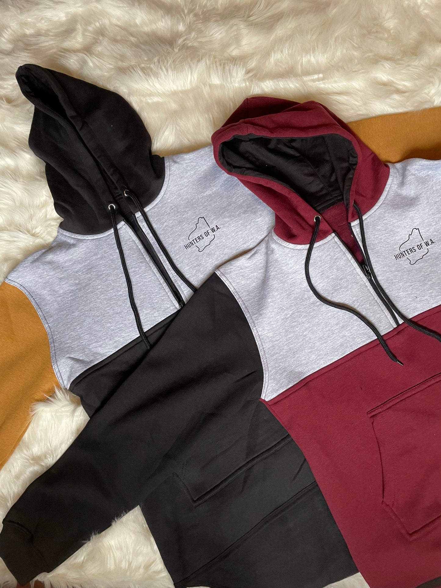 Maroon/Black/Grey Hoody